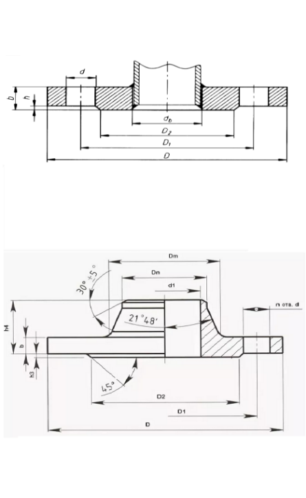 фланцы плоские чертеж