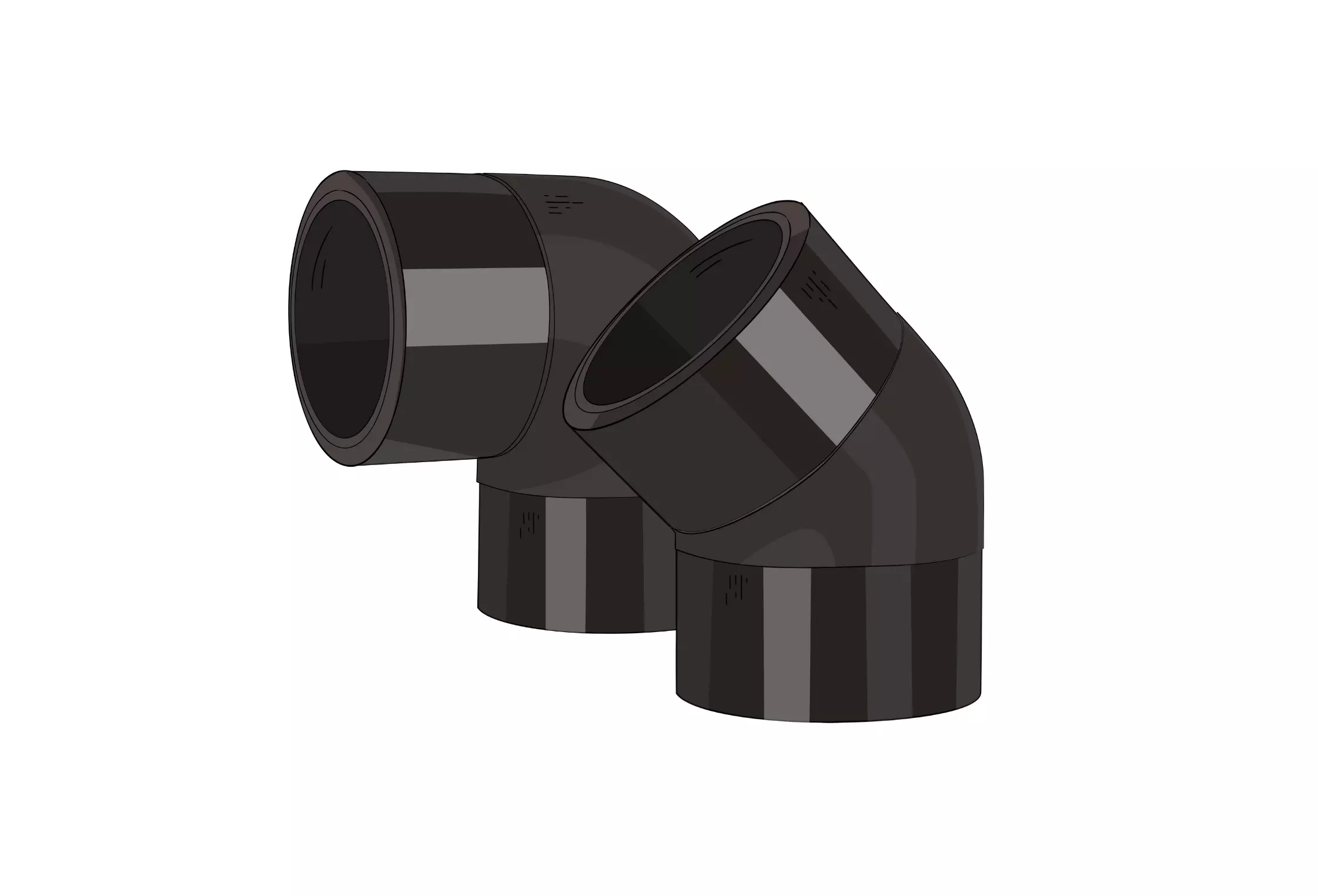 литые (спигот) отводы ПНД