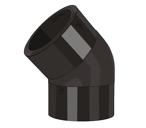 Отвод литой ПНД 45 градусов