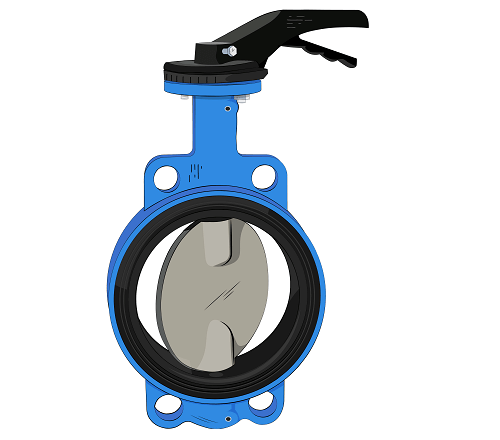 Затвор дисковый поворотный межфланцевый