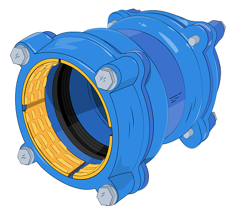 Соединительная муфта ДРК для ПНД труб