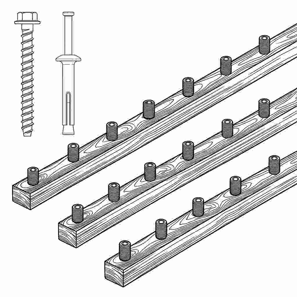 Установка крепежа