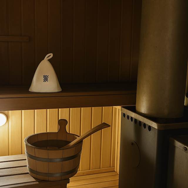 Русская баня на территории комплекса