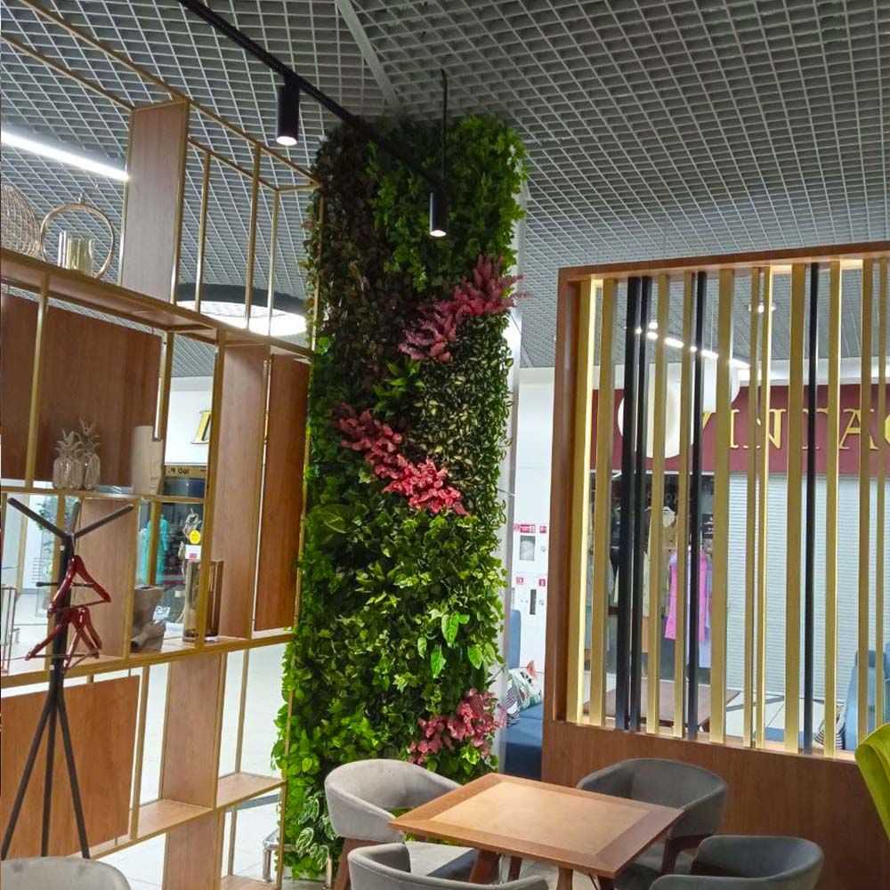 Итоги озеленения колонны - фитостена №2