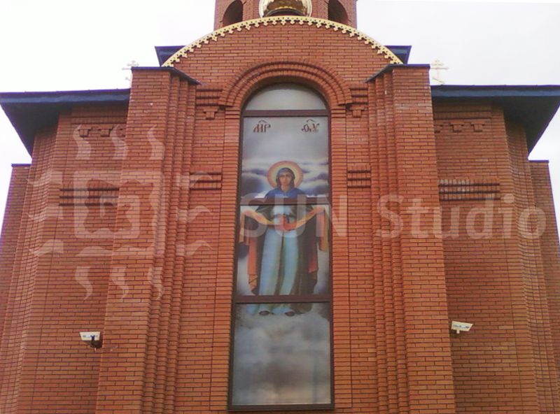 Печать на молочном стекле