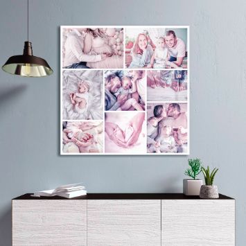 Коллаж из фотографий на холсте