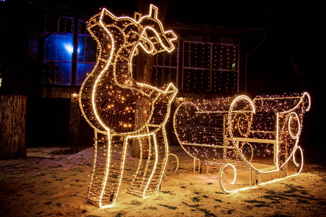 инсталляция, Новый год, новыйгод декор, гирлянды, елка металл, christmas, decorations