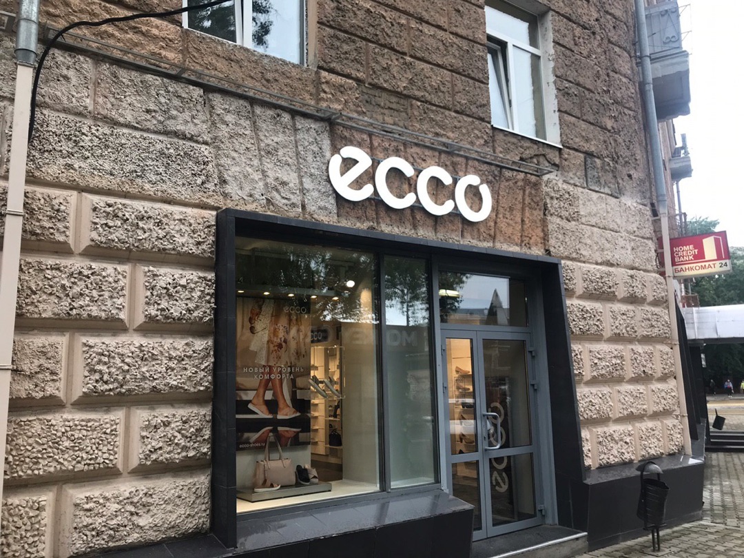 Изготовление и монтаж вывески Ecco