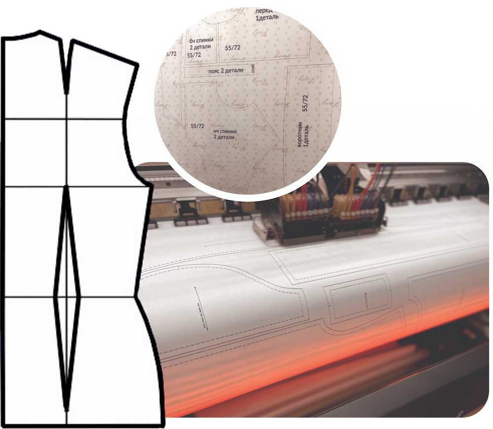 Размерная сетка - печать лекал и выкроек || rr-print.ru