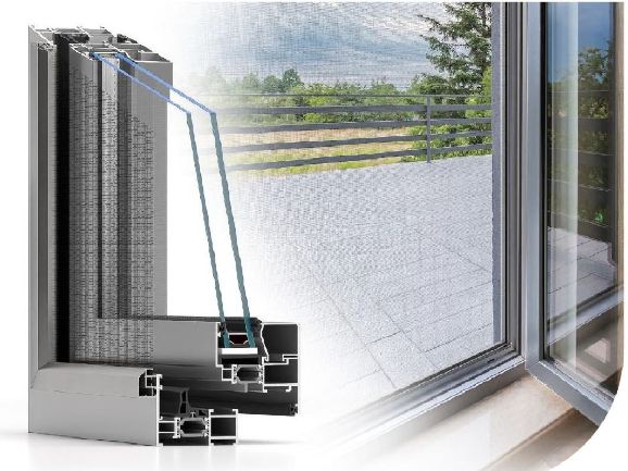 Алюминиевая москитная сетка на алюминиевые окна