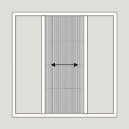 Сетки плиссе открывание реверсивное