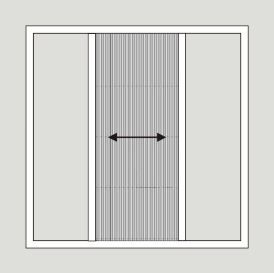 Сетки плиссе открывание от центра