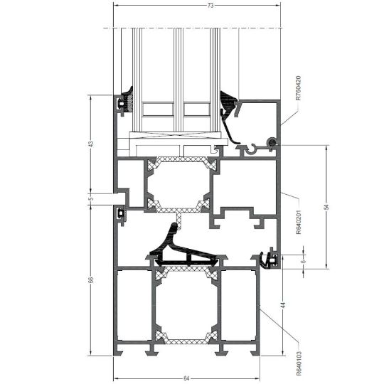 Алюминиевые окна и двери РЕХАУ RESOLUT POINT (64)