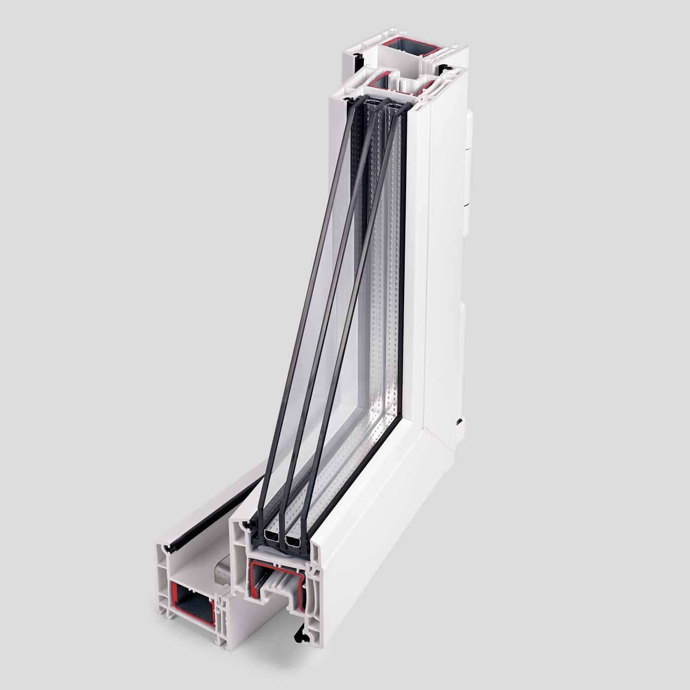 Окно пластика Рехау Селект 60 фото изнутри открытая створка