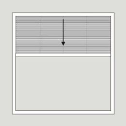 Сетки плиссе открывание вертикальное вниз