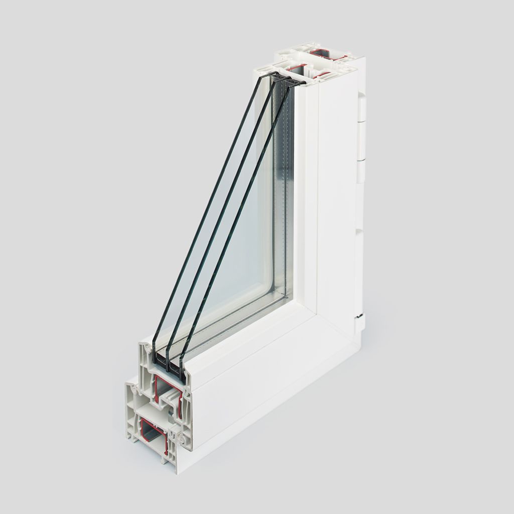 Окно пластика Рехау Селект 60 фото изнутри закрытое