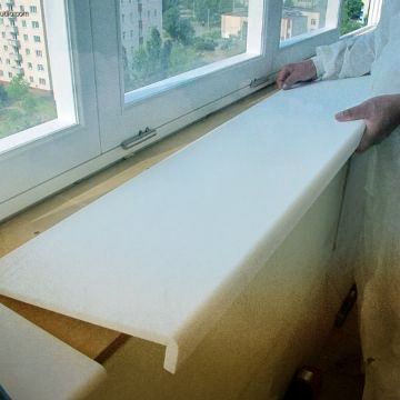 Установка подоконник и откосов окна КБЕ