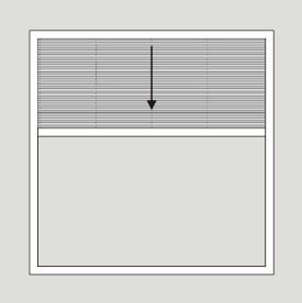 Сетки плиссе открывание сверху-вниз