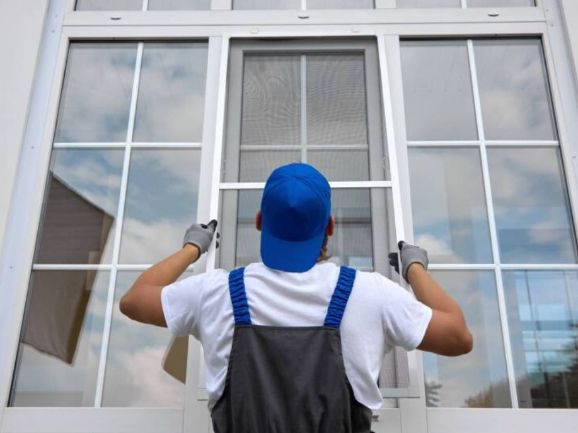 Монтаж сетки Антикошка Установка