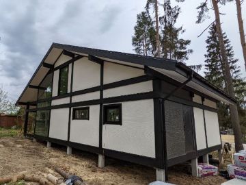 ideahouse,дом в стиле фахверк, фахверковыйдом под ключ, загородный дом, фахверк, каркасный дом, дом из клееного бруса