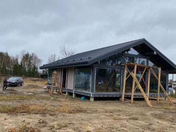 ideahouse,дом в стиле фахверк, фахверковыйдом под ключ, загородный дом, фахверк, каркасный дом, дом из клееного бруса