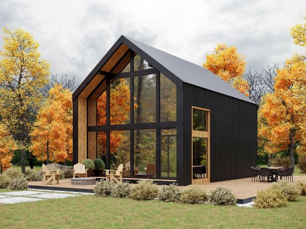 Барнхаус IDEA HOUSE, фахверковый дом, дом в стиле Барн