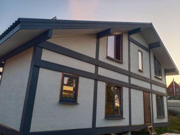 ideahouse,дом в стиле фахверк, фахверковыйдом под ключ, загородный дом, фахверк, каркасный дом, дом из клееного бруса