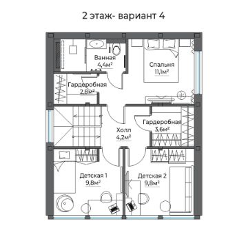 планировка дома барнхаус, барнхаус, дом в стиле барнхаус