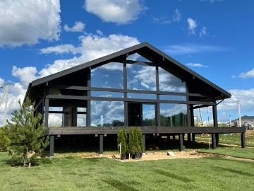 ideahouse,дом в стиле фахверк, фахверковыйдом под ключ, загородный дом, фахверк, каркасный дом, дом из клееного бруса