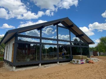 ideahouse,дом в стиле фахверк, фахверковыйдом под ключ, загородный дом, фахверк, каркасный дом, дом из клееного бруса