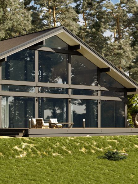 Дом ideahouse в стиле фахверк, фахверковый дом, загородный дом в стиле фахверк, каркасный дом, проект каркасного дома