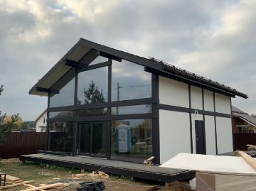ideahouse,дом в стиле фахверк, фахверковыйдом под ключ, загородный дом, фахверк, каркасный дом, дом из клееного бруса