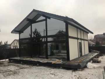 ideahouse,дом в стиле фахверк, фахверковыйдом под ключ, загородный дом, фахверк, каркасный дом, дом из клееного бруса