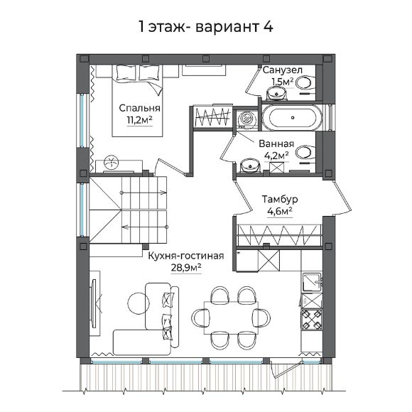 планировка дома барнхаус, барнхаус, дом в стиле барнхаус