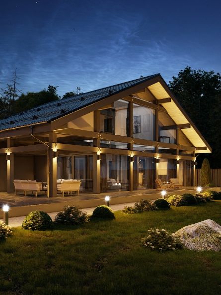 Дом ideahouse в стиле фахверк, фахверковый дом, загородный дом в стиле фахверк, каркасный дом, проект каркасного дома