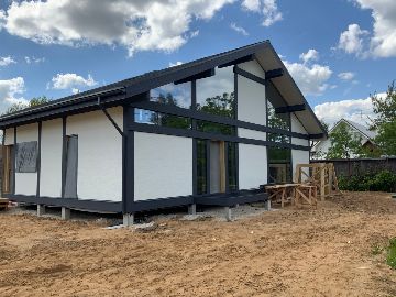 ideahouse,дом в стиле фахверк, фахверковыйдом под ключ, загородный дом, фахверк, каркасный дом, дом из клееного бруса