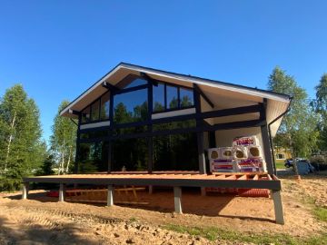 ideahouse,дом в стиле фахверк, фахверковыйдом под ключ, загородный дом, фахверк, каркасный дом, дом из клееного бруса