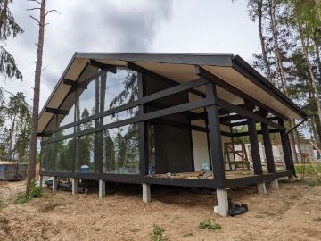 ideahouse,дом в стиле фахверк, фахверковыйдом под ключ, загородный дом, фахверк, каркасный дом, дом из клееного бруса