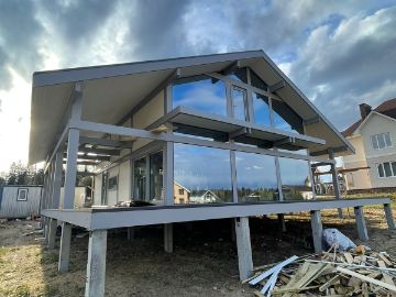 ideahouse,дом в стиле фахверк, фахверковыйдом под ключ, загородный дом, фахверк, каркасный дом, дом из клееного бруса