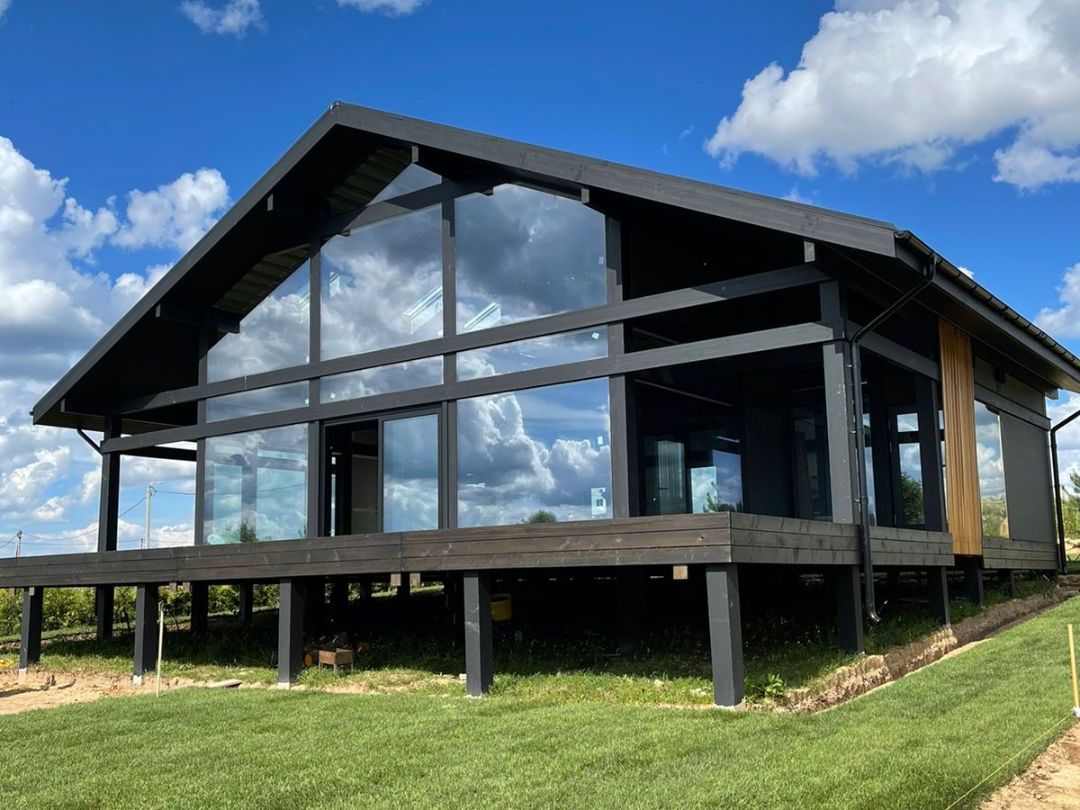 Дом ideahouse в стиле фахверк, фахверковый дом, загородный дом в стиле фахверк, каркасный дом, проект каркасного дома