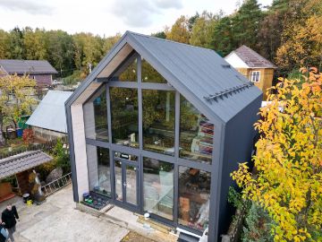 ideahouse,дом в стиле барнхаус, барнхаус под ключ, загородный дом, барнхаус, каркасный дом, дом из клееного бруса