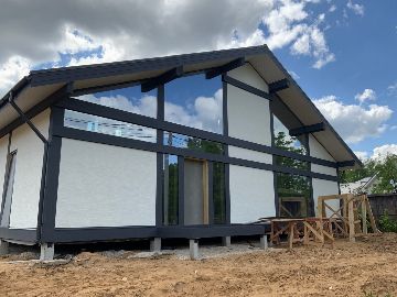 ideahouse,дом в стиле фахверк, фахверковыйдом под ключ, загородный дом, фахверк, каркасный дом, дом из клееного бруса