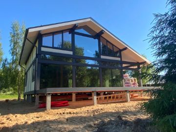 ideahouse,дом в стиле фахверк, фахверковыйдом под ключ, загородный дом, фахверк, каркасный дом, дом из клееного бруса