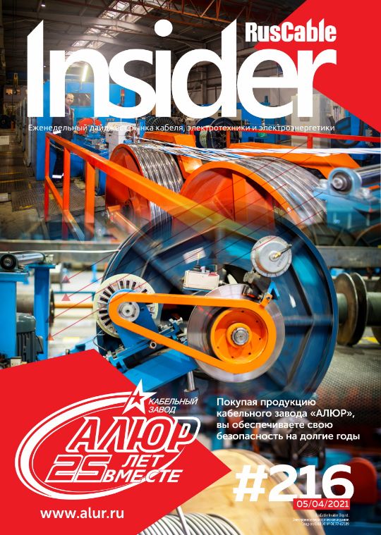Журнал о кабельном бизнесе RusCable Insider Digest» Выпуск № 216 от 5 апреля 2021 года
