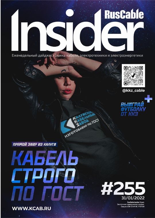 Журнал о кабельном бизнесе RusCable Insider Digest» Выпуск № 255 от 31 января 2022 года
