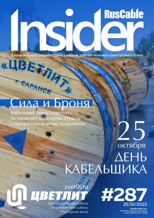 Журнал о кабельном бизнесе RusCable Insider Digest» Выпуск № 287 от 25 октября 2022 года