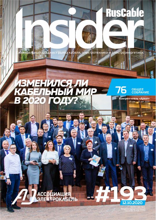 Журнал о кабельном бизнесе RusCable Insider Digest» Выпуск № 193 от 12 октября 2020 года