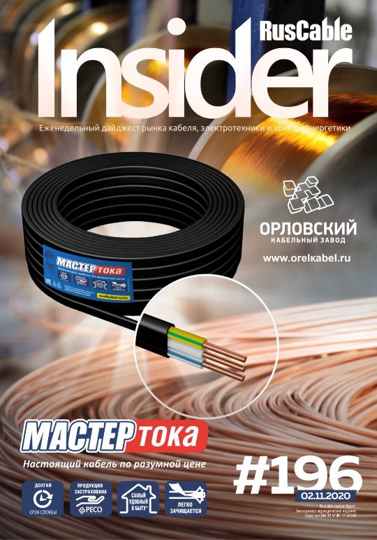 Журнал о кабельном бизнесе RusCable Insider Digest» Выпуск № 196 от 2 ноября 2020 года