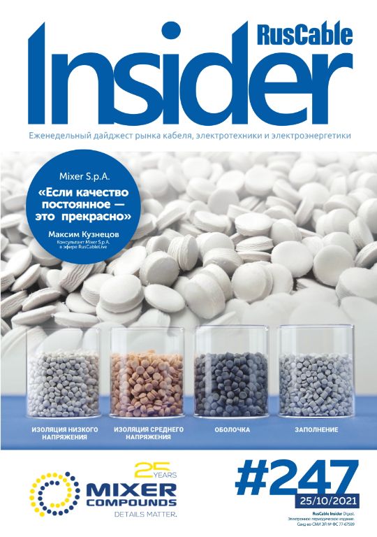 Журнал о кабельном бизнесе RusCable Insider Digest» Выпуск № 247 от 15 ноября 2021 года