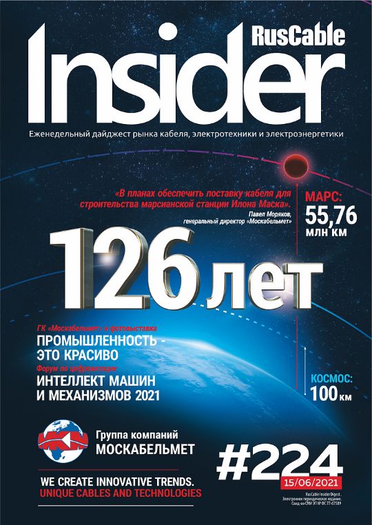 Журнал о кабельном бизнесе RusCable Insider Digest» Выпуск № 224 от 15 июня 2021 года